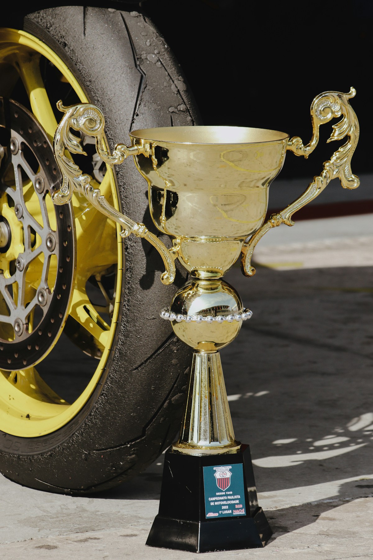 Gold and black trophy on display - WNBA MVP race award