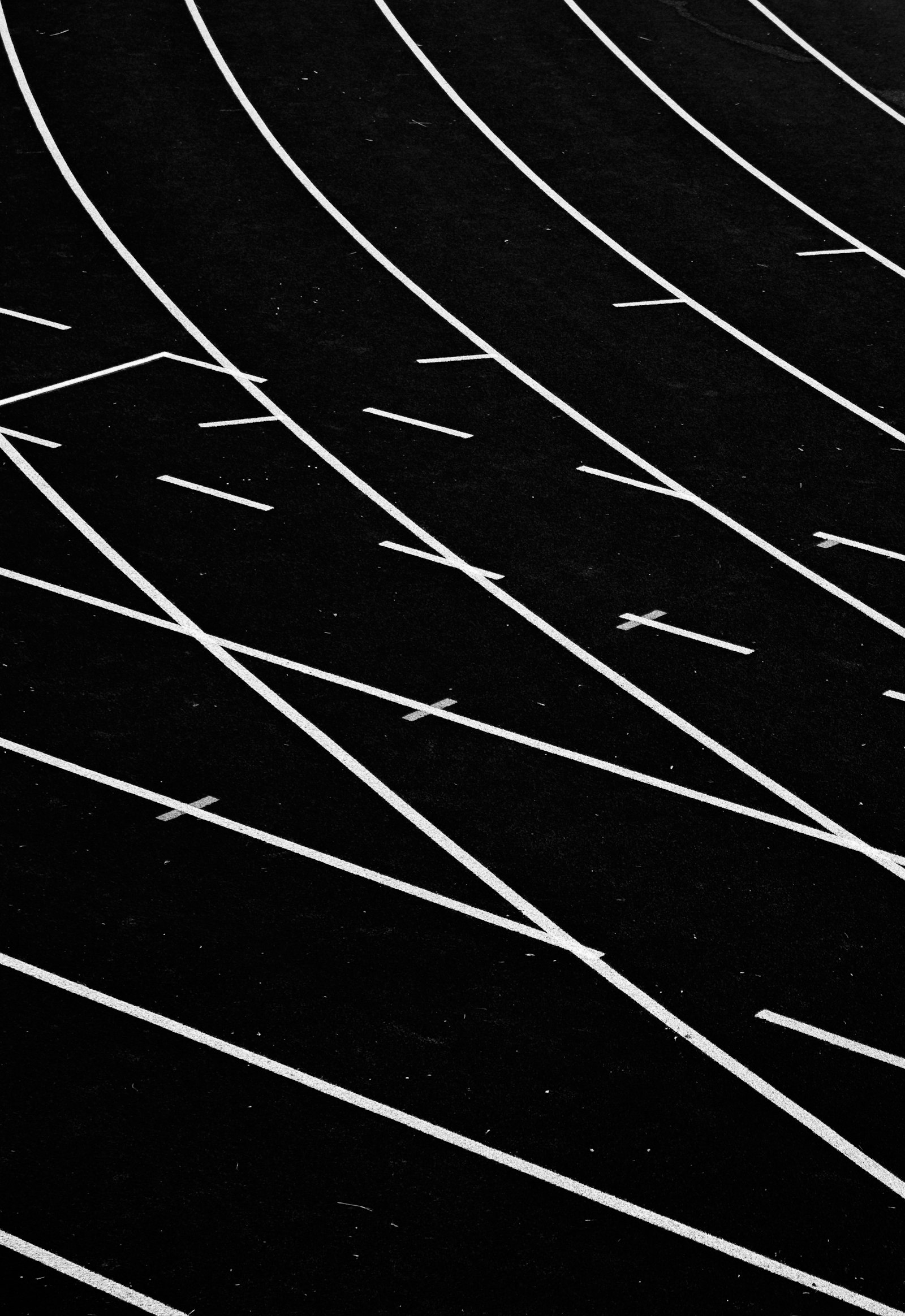 White lines on a race track field, used to illustrate the WNBA 2026 playoff race with six weeks remaining.