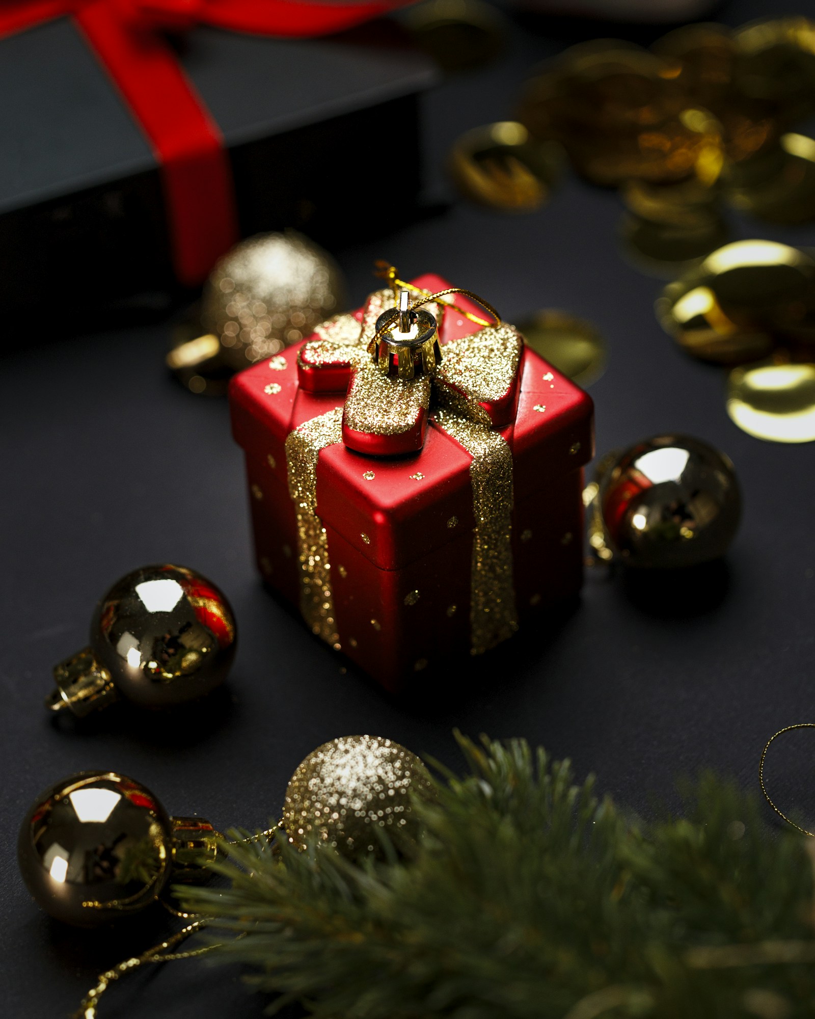 Red Christmas gift box decoration - NBA Christmas Day games 2025